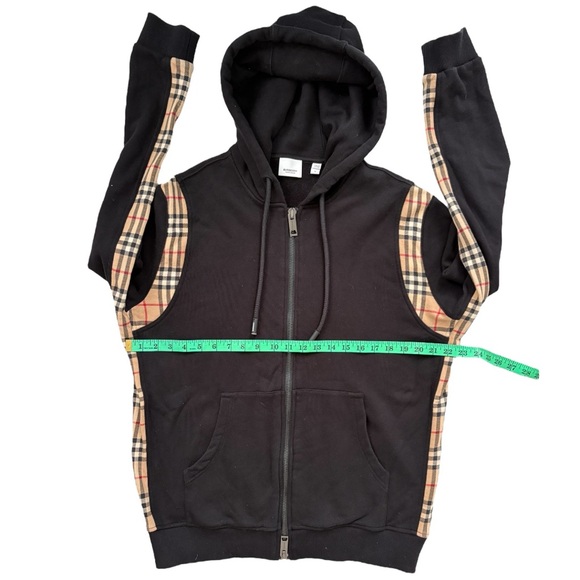 Burberry Check Panel French‎ Terry Hoodie - Picture 5 of 10